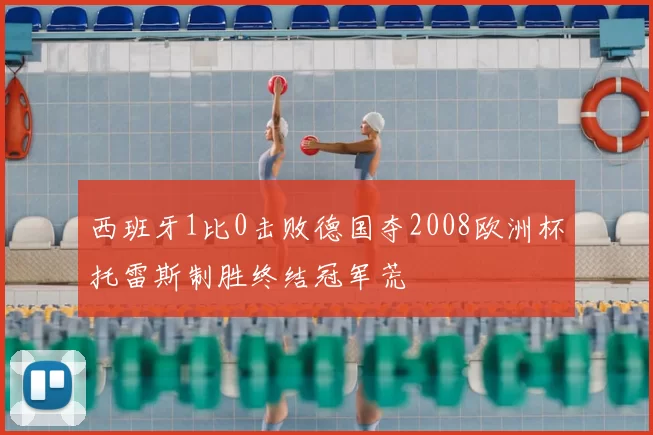 西班牙1比0击败德国夺2008欧洲杯托雷斯制胜终结冠军荒